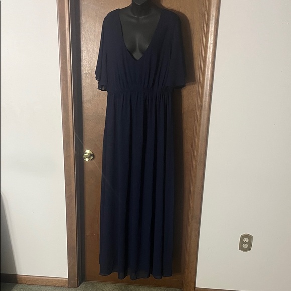 Pinup Fashion Navy Blue Maxi Dress Women’s Plus Size 22W NWT - Picture 1 of 8